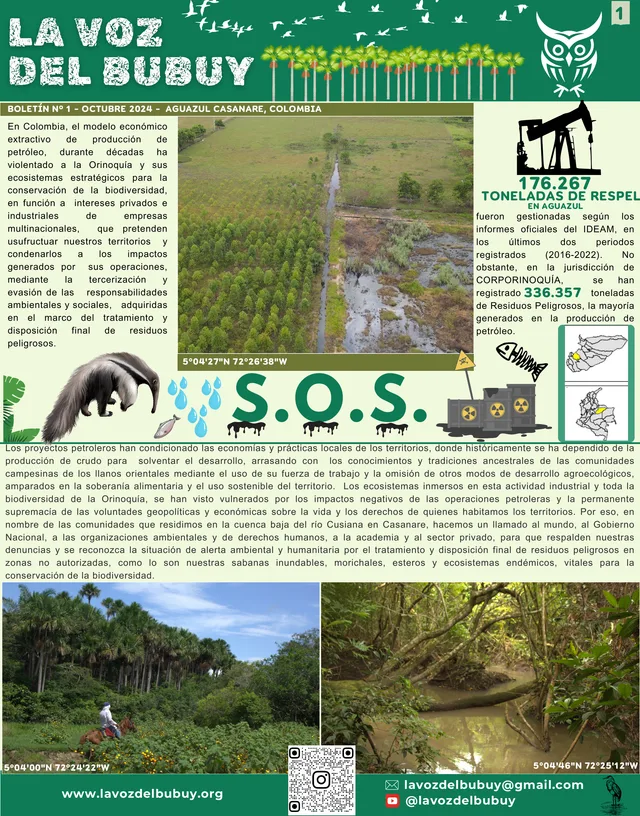 Portada del Boletín Nº1 de La voz del bubuy